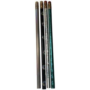 Vintage 1980s Lot Of 4 Style Foiled Metallic Unsharpened Pencils